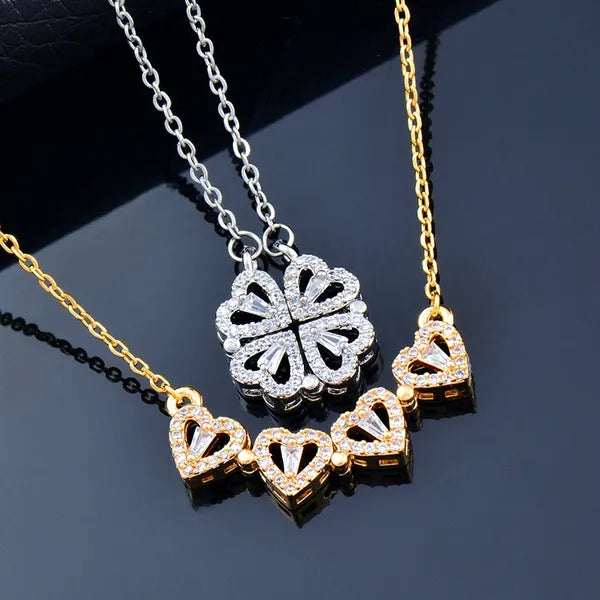 Collar Trébol de 4 Corazones
