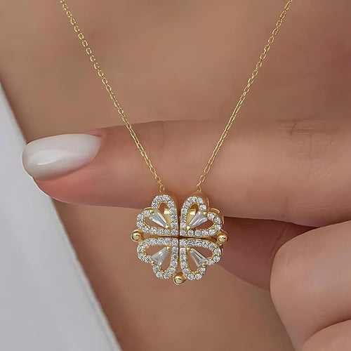 Collar Trébol de 4 Corazones