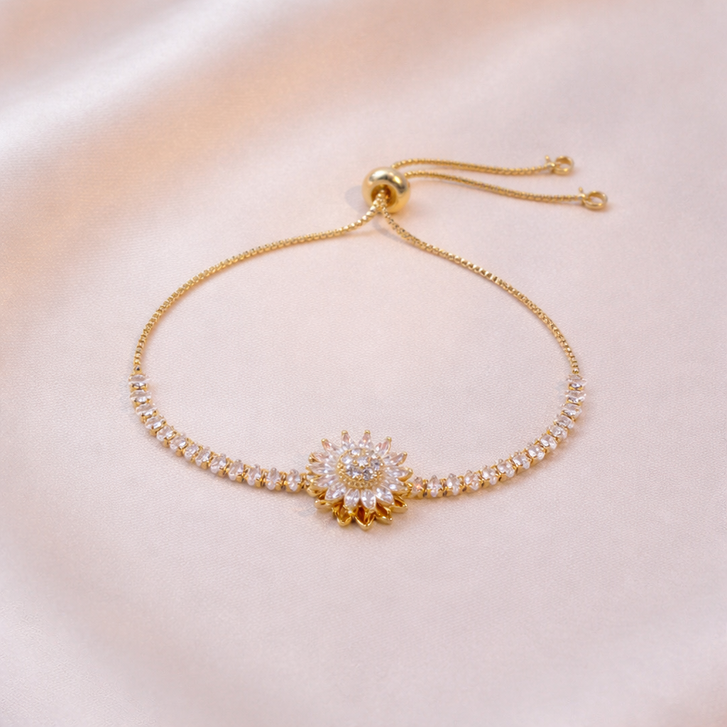 Set Collar y Anillo de Girasoles Giratorios