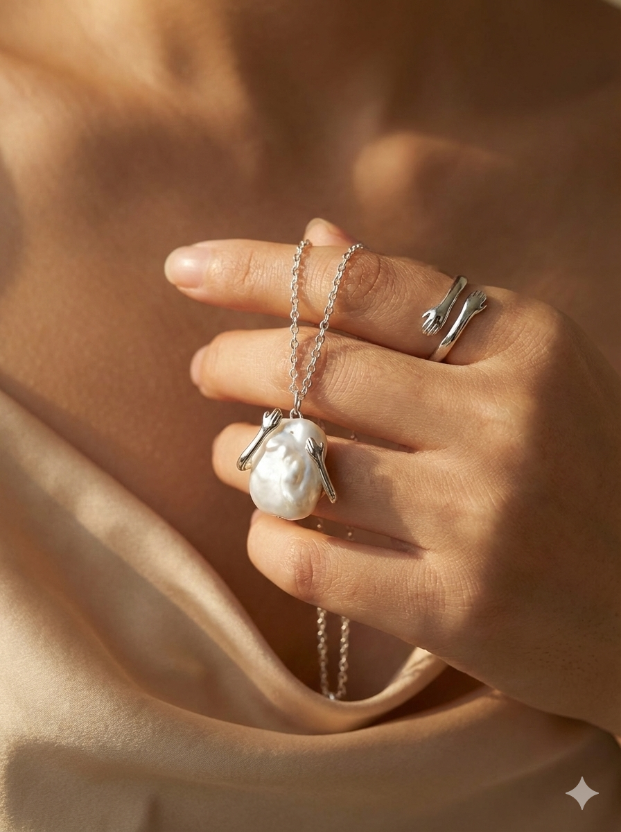 Set Collar+Anillo de Abrazo Eterno