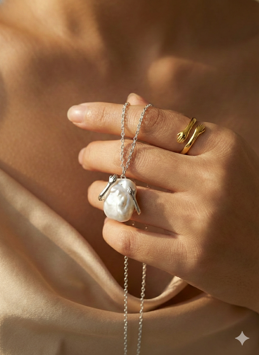 Set Collar+Anillo de Abrazo Eterno